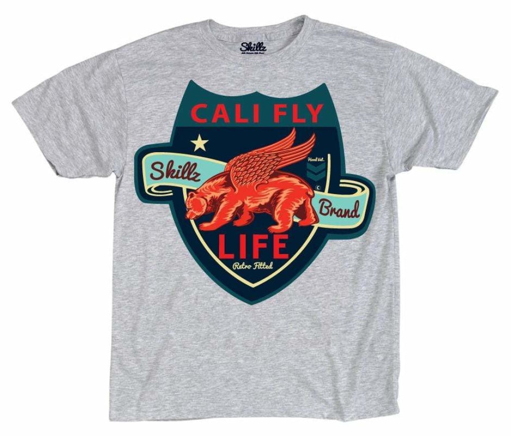 "Cali Fitted" Limited Edition Ash Grey Tee - Skillz Rekognize Skillz