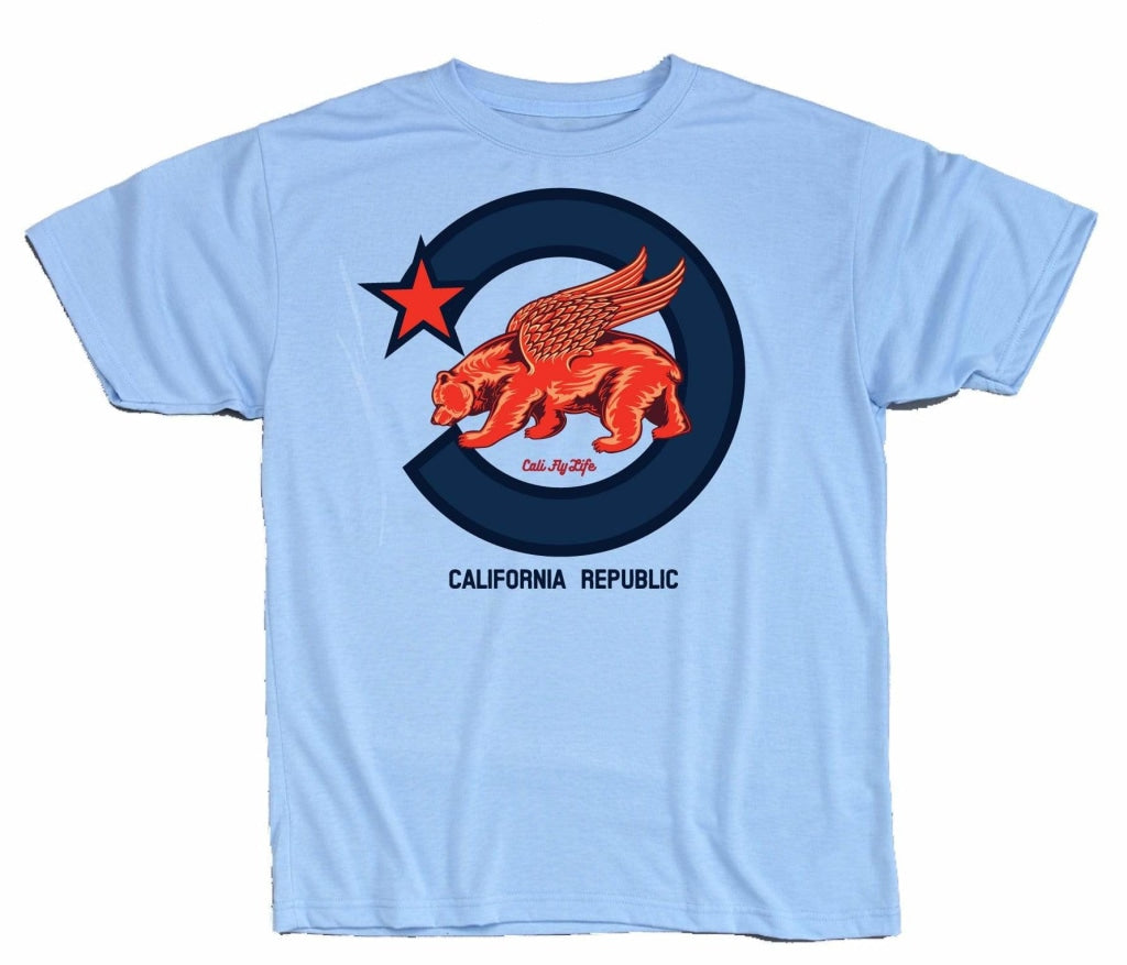 Fly Republic Tee In Blue Limited Edition T-Shirts