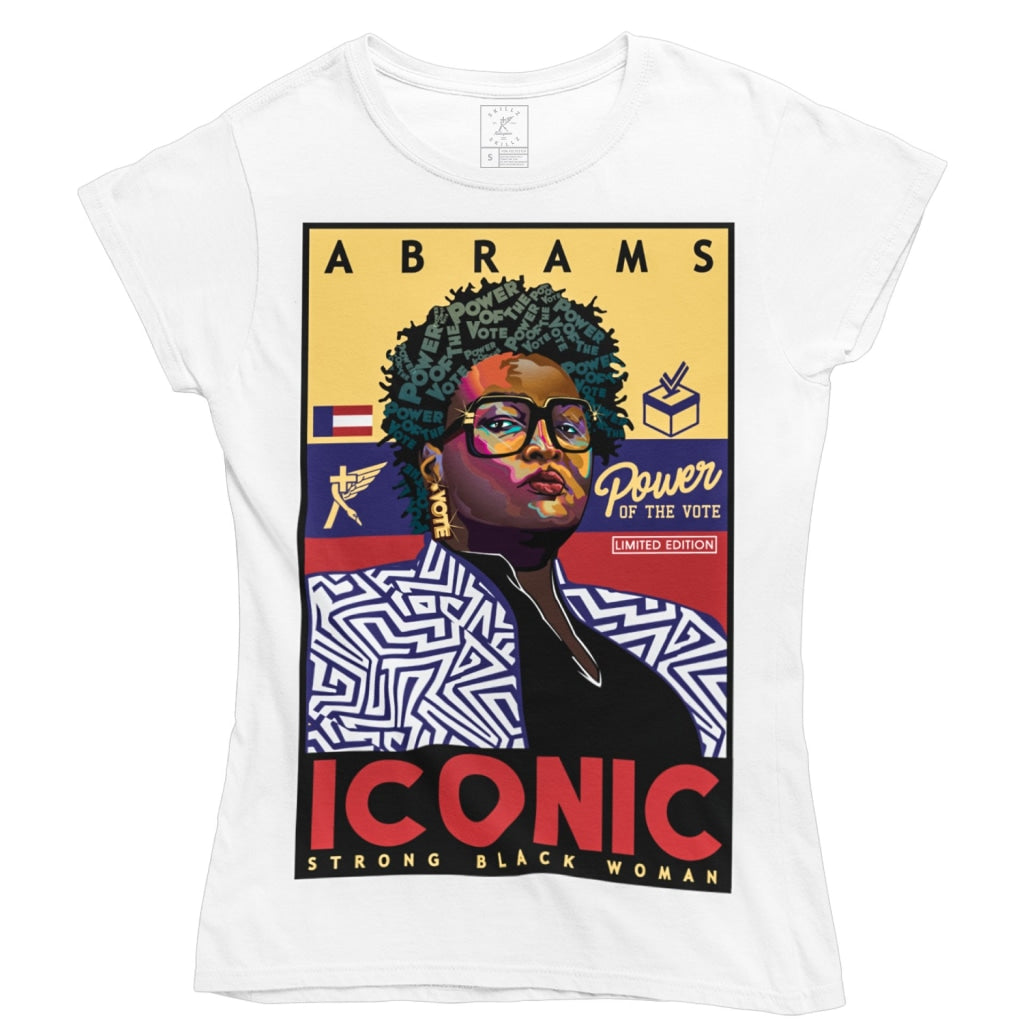 Iconic Abrams Limited Edition Womens White Tee T-Shirts