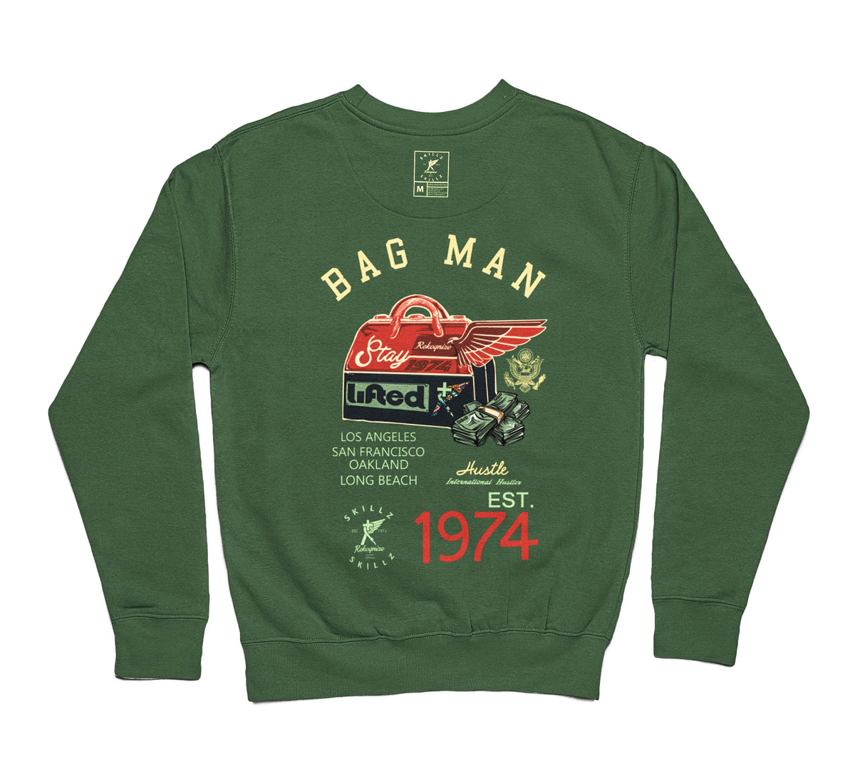 "Bag Man Hustle" Uni-Sex Crewneck Sweatshirt