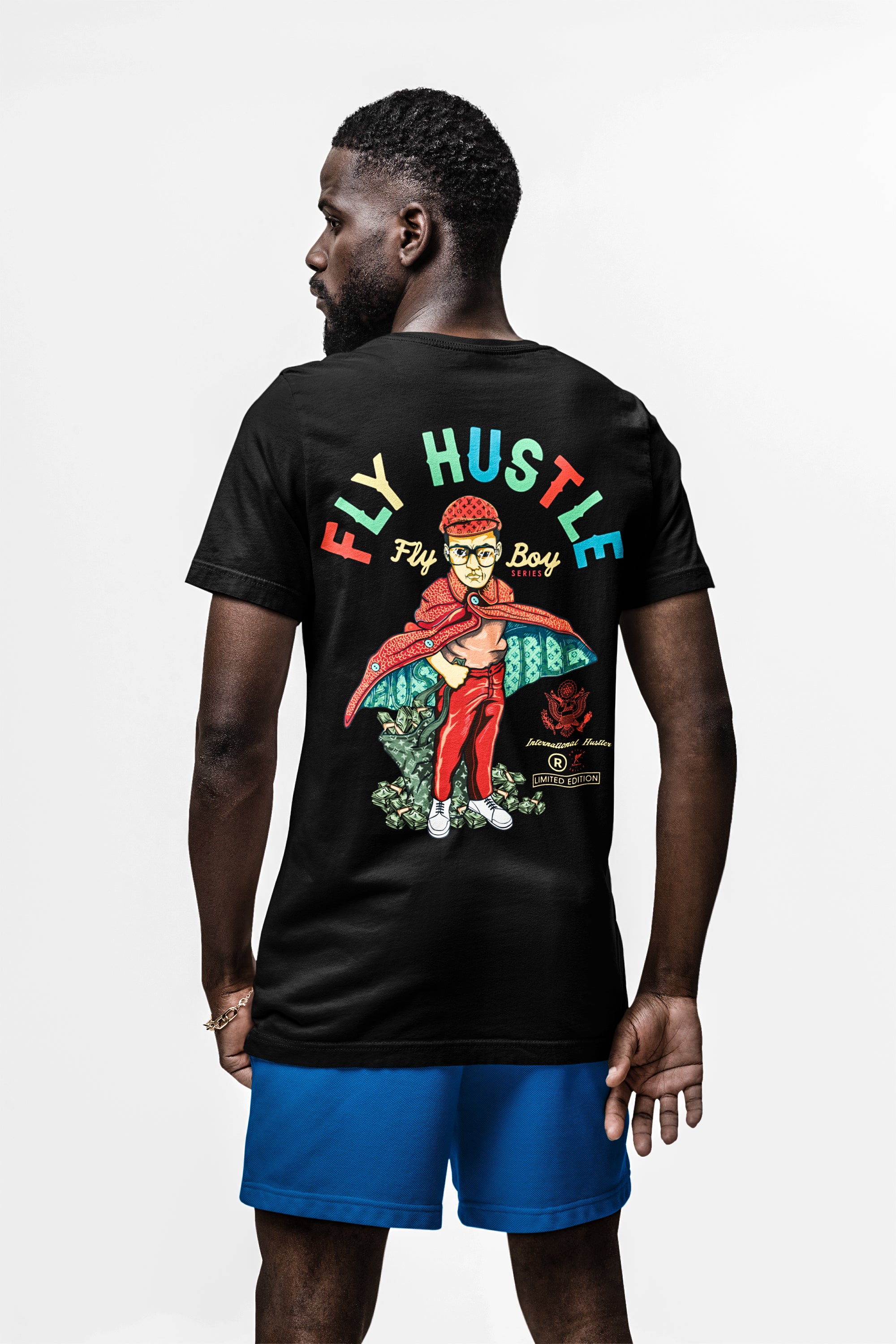 Fly Hustle Classic Limited Edition Uni Sex Tee Skillz Rekognize Skillz