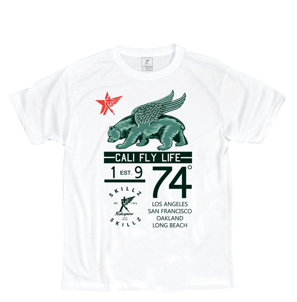 Fly Since 74 White Tee T-Shirts