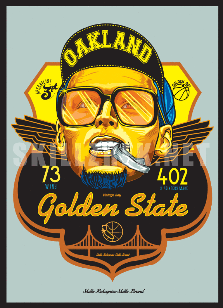 "Golden State Legend" 24x36 Print - Skillz Rekognize Skillz