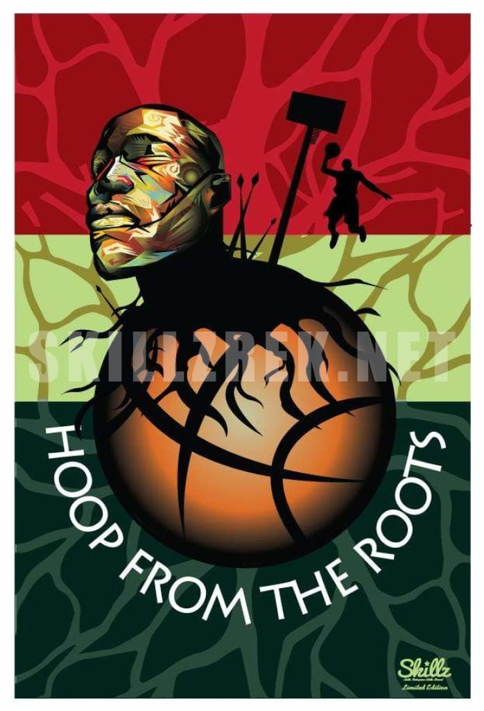 Hoop From The Roots Art Print Poster