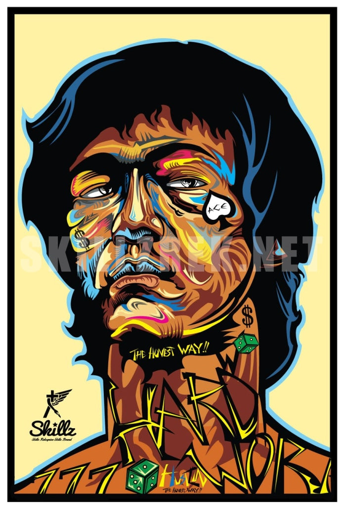 Legendary Bruce Lee Tribute Art Print Poster