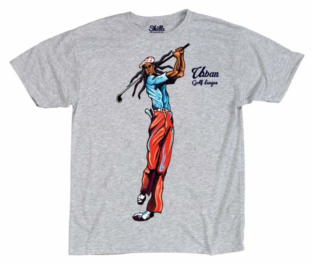 "Urban Golf Legend" Ash Grey Limited Edition Tee - Skillz Rekognize Skillz